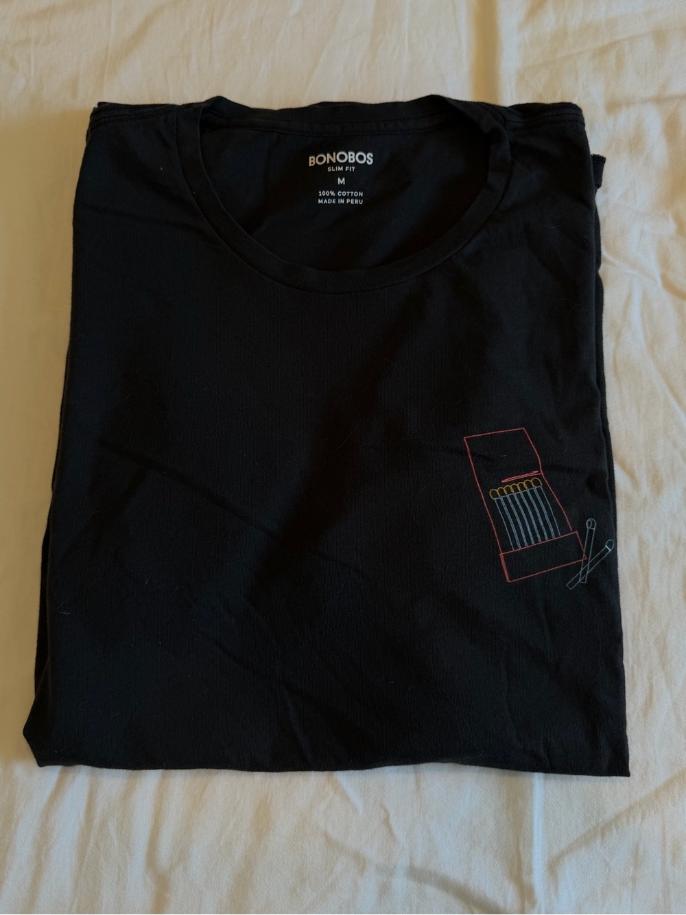 Bonobos Black Short Sleeve Tee with Matchbox Graphic